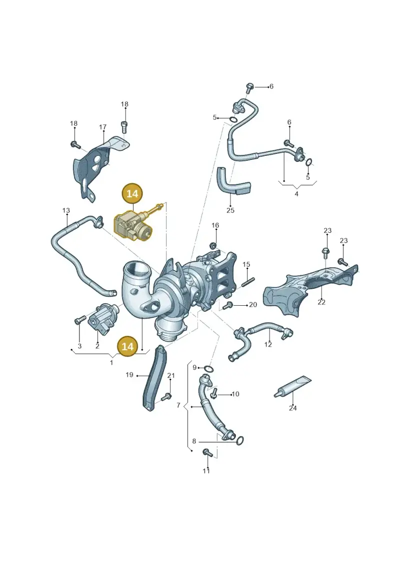 06L145614B — Audi Q5 qu. 2.0 (2018-) diagram 216145020, position 14
