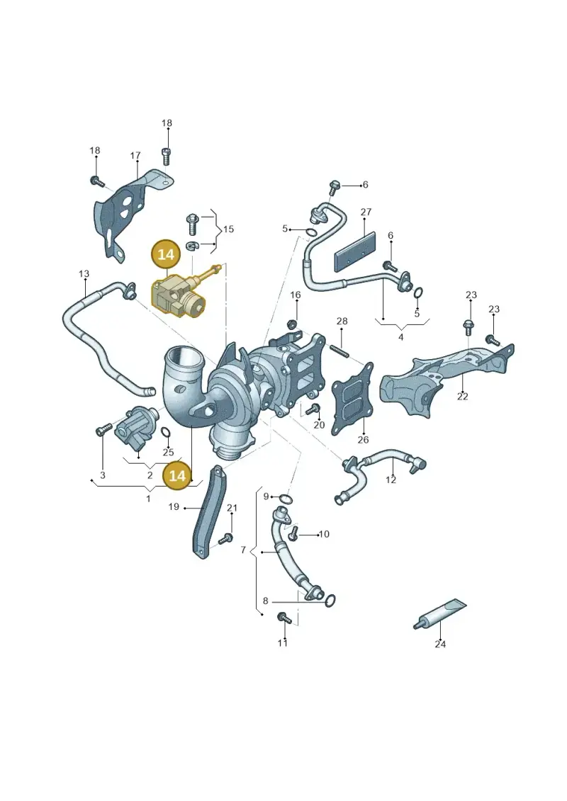 06L145614B — Audi A7 (2021-) diagram 251145500, position 14