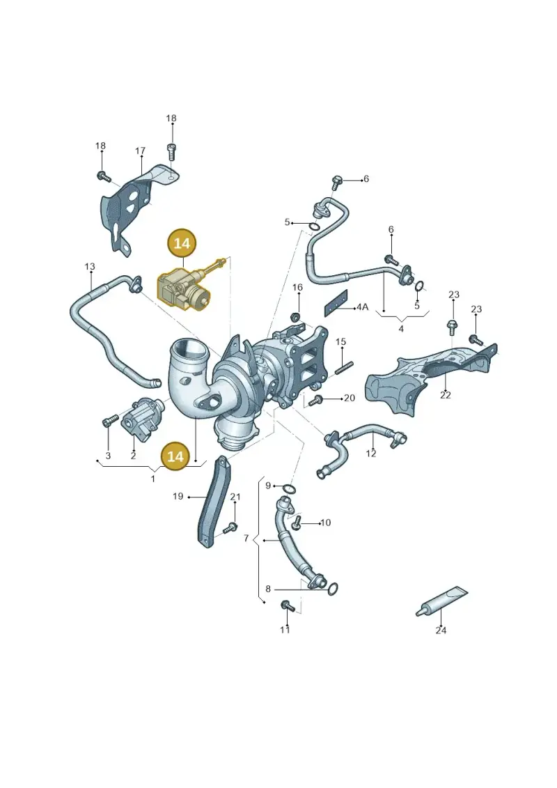 06L145614B — Audi Q5 qu. 2.0 (2018-) diagram 428145022, position 14