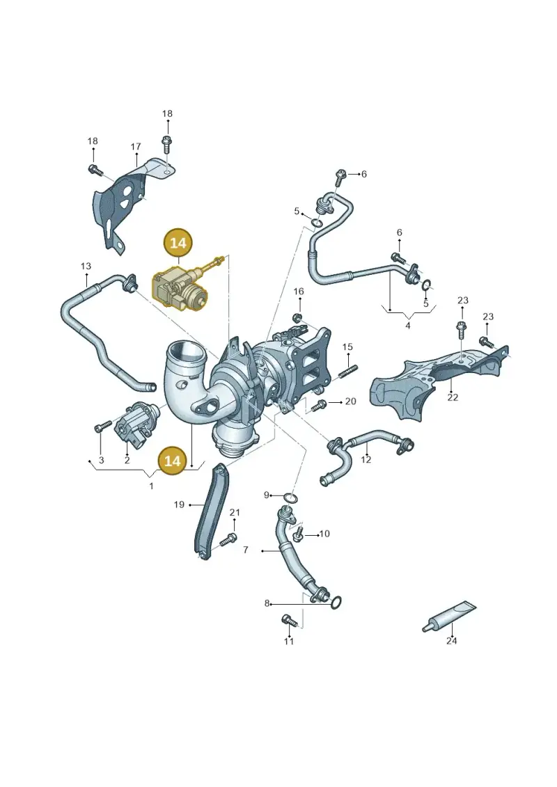 06L145614B — Audi A4L 2.0 (2016-) diagram 724145100, position 14