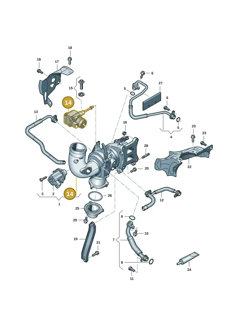06L145614B — Audi Q8 (2018-2025) diagram 848145201, position 14