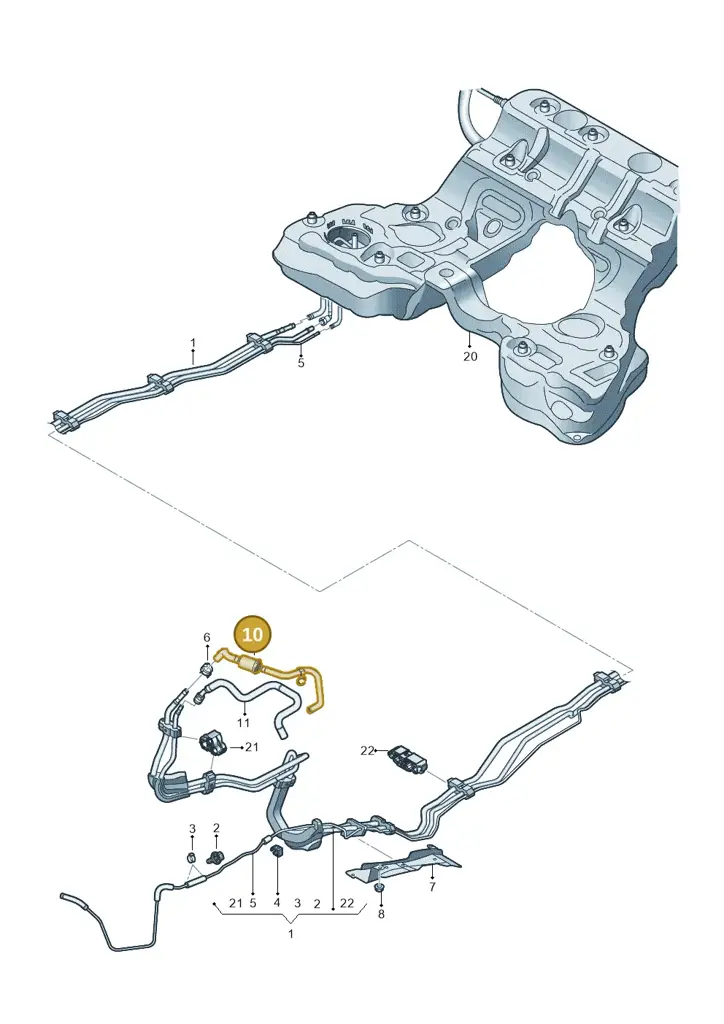 06L201993A — Audi A8L (2017-2022) diagram 838201050, position 10