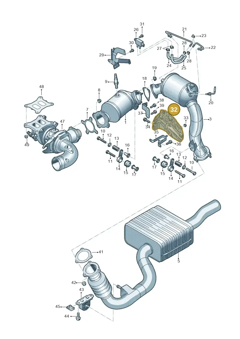 06L253243R — Audi A6 (2018-2025) diagram 435253370, position 32