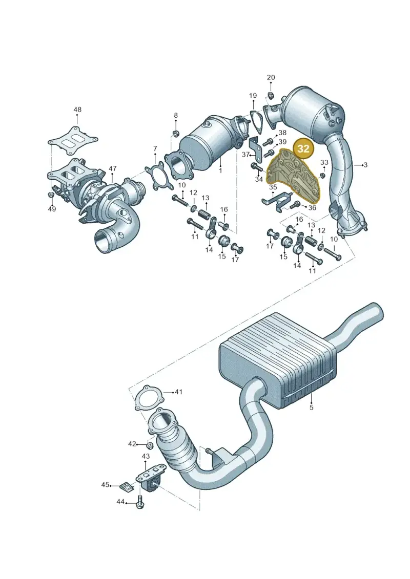 06L253243R — Audi A7 Sportback (2018-2025) diagram 435253380, position 32