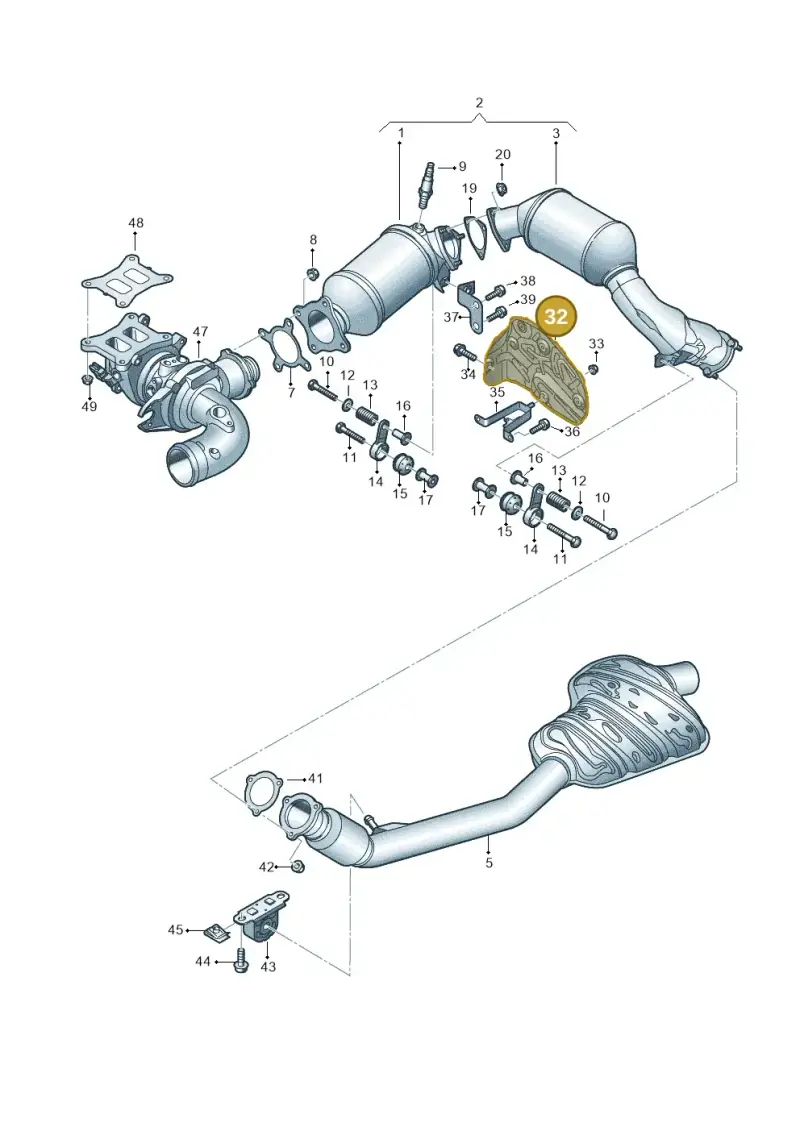 06L253243R — Audi Q5 (2016-2025) diagram 896253450, position 32