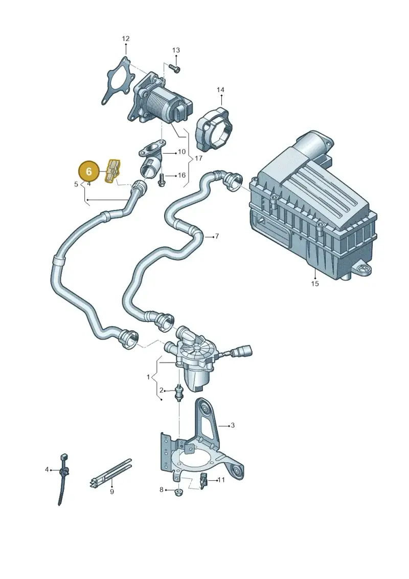 06L906052A — Audi Q3 quattro (2018-2019) diagram 597131100, position 6