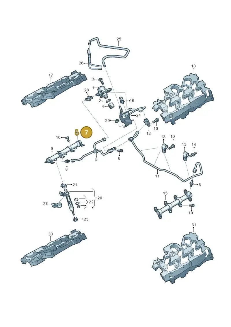 06L906054E — Audi A6 2.0 (2018-) diagram 849133540, position 7