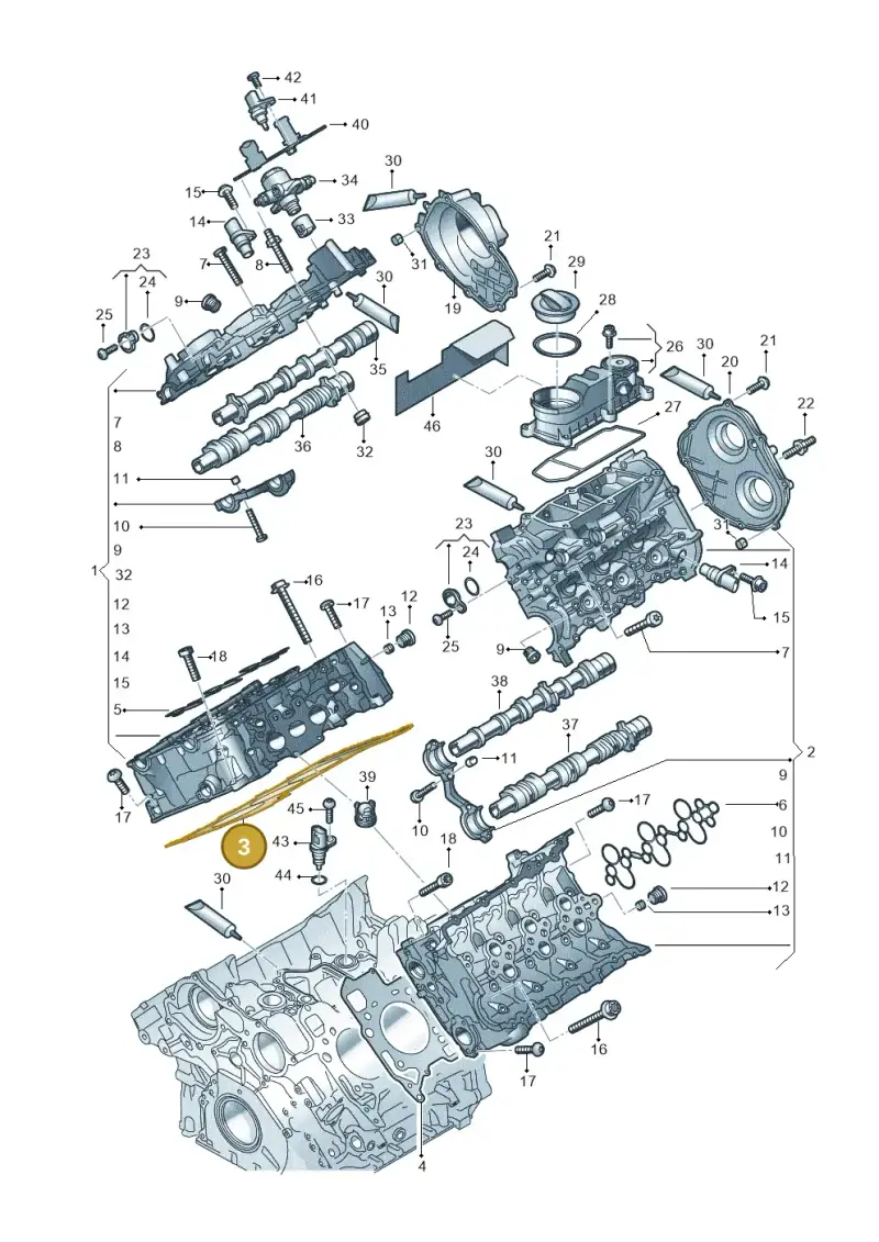 06M103148L — Audi A6 2.0 (2018-) diagram 849103330, position 3