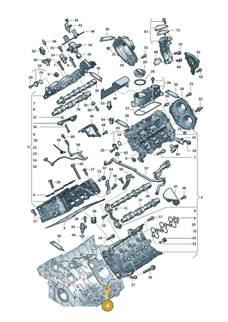 06M103149J — Audi A5 Limo 2.0 (2024-) diagram 849103331, position 4