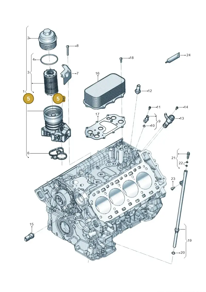 06M103175C — Audi RS6 Avant (2019-) diagram 819115100, position 5