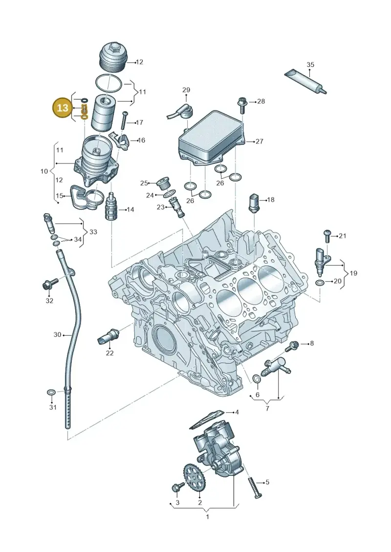 06M103175C — Audi A5 Limo 2.0 (2024-) diagram 849115200, position 13