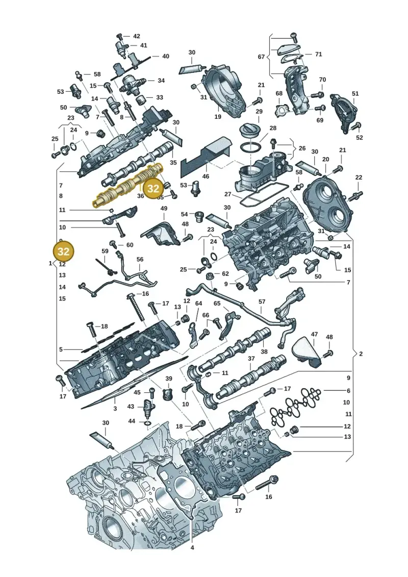06M103201D — Audi A5 Limo 2.0 (2024-) diagram 849103331, position 32