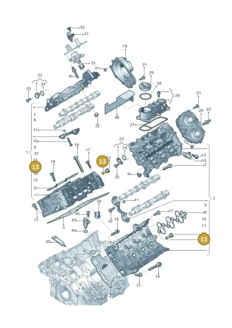 06M103271B — Audi A6 L 2.0 (2018-) diagram 577103033, position 13