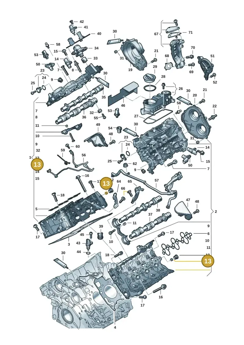 06M103271B — Audi A5 Limo 2.0 (2024-) diagram 849103331, position 13