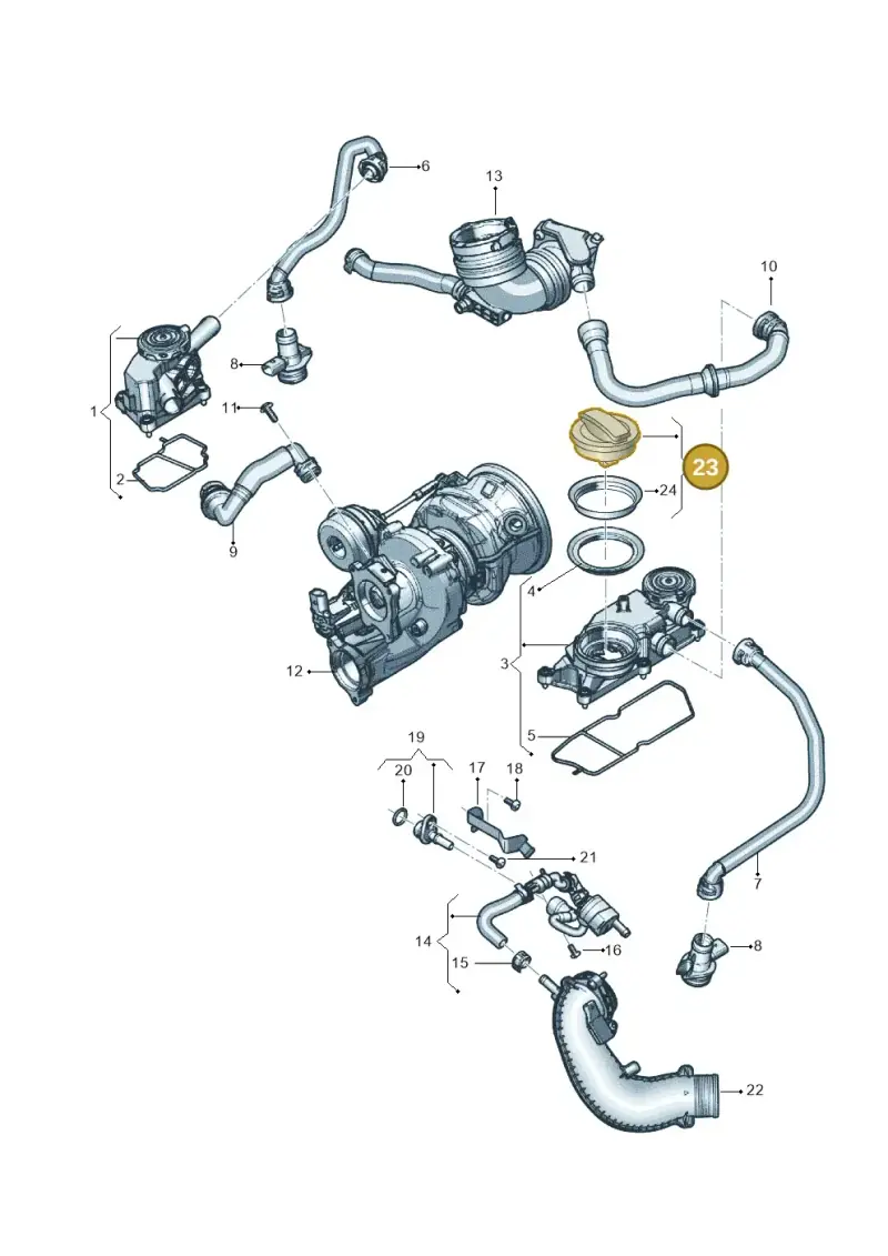 06M103485D — Audi RS6 Avant (2019-) diagram 838103048, position 23