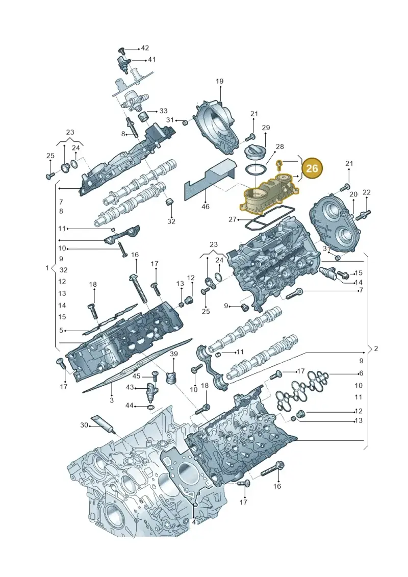 06M103515H — Audi A6 L 2.0 (2018-) diagram 577103033, position 26