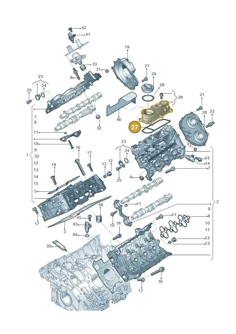 06M103517B — Audi A6 L 2.0 (2018-) diagram 577103033, position 27