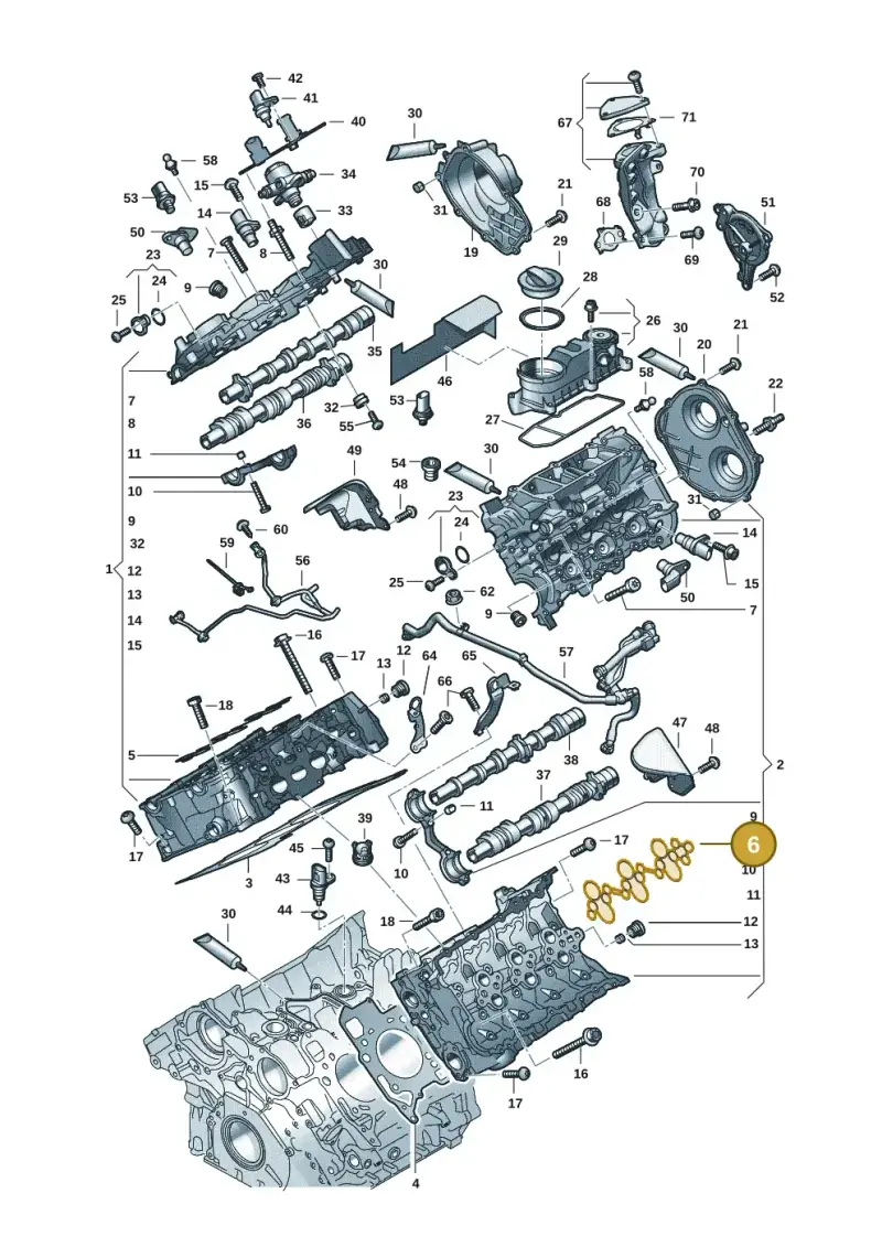 06M103649L — Audi A5 Limousine (2024-2025) diagram 849103330, position 6