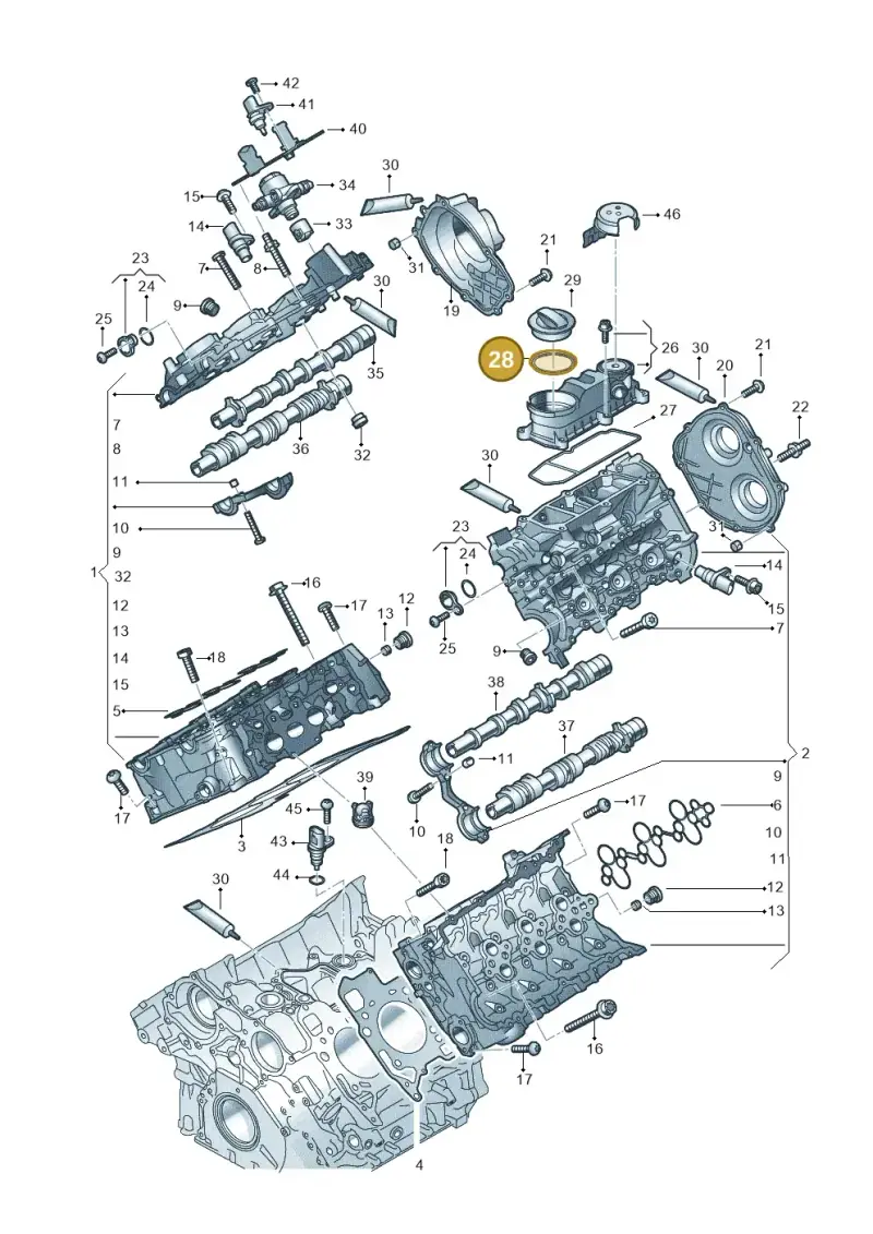 06M103727A — Audi A6 2.0 (2018-) diagram 847103330, position 28