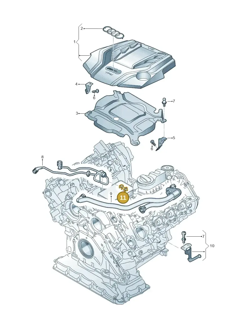 06M103732 — Audi A8L (2017-2022) diagram 838103470, position 11
