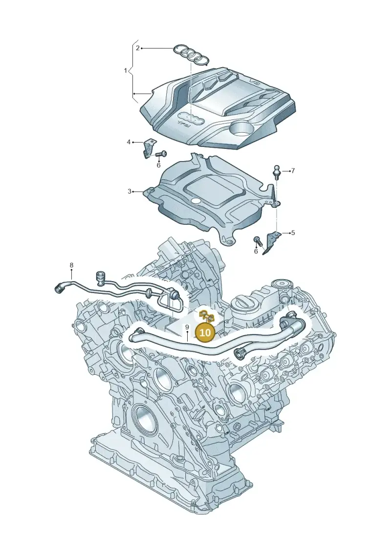 06M103732 — Audi A6 2.0 (2018-) diagram 849103470, position 10