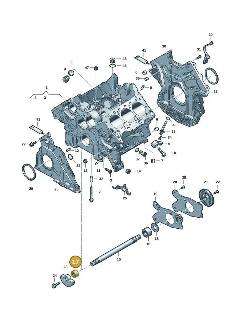 06M103869D — Audi Q8 Quattro 3,0 (2018-) diagram 849103183, position 17