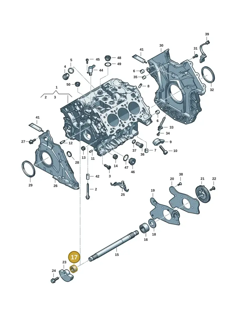 06M103869D — Audi A5 Limo 2.0 (2024-) diagram 849103182, position 17