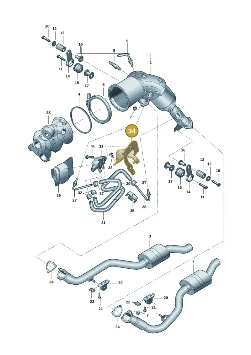 06M103941AB — Audi A7 (2021-) diagram 4kg253450, position 34
