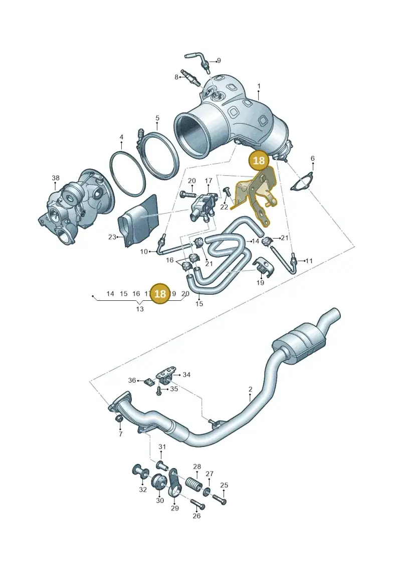 06M103941AB — Audi A6 2.0 (2018-) diagram 838253460, position 18