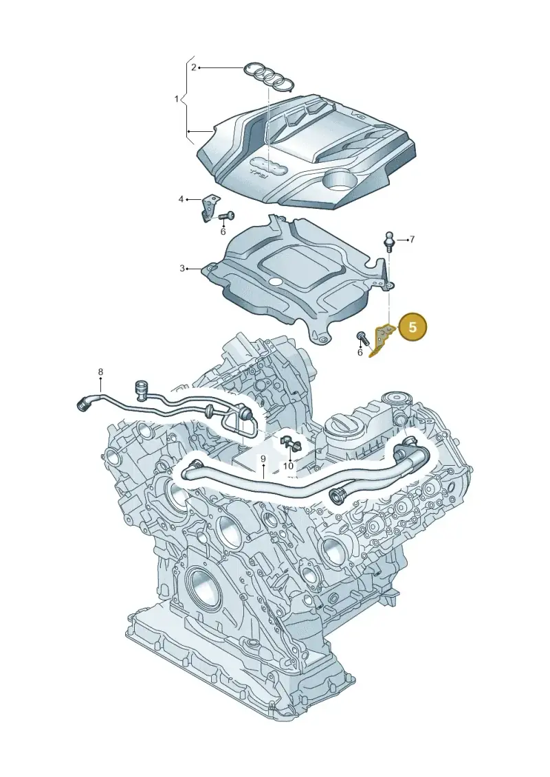 06M103941AB — Audi A5 Sportback (2016-2020) diagram 849103470, position 5