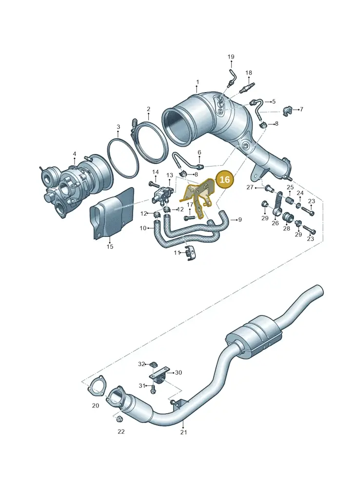06M103941AF — Audi A6 (2018-2025) diagram 435253440, position 16
