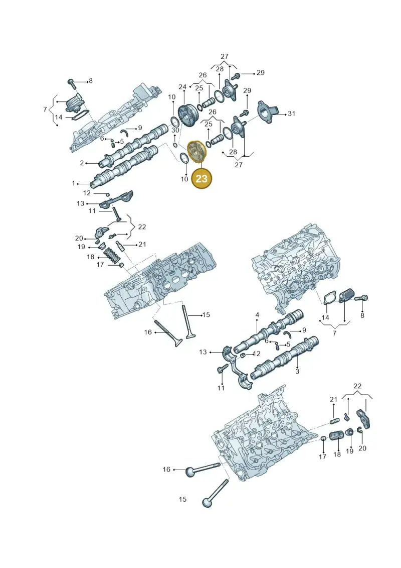 06M109087K — Audi A6 L 2.0 (2018-) diagram 577109018, position 23
