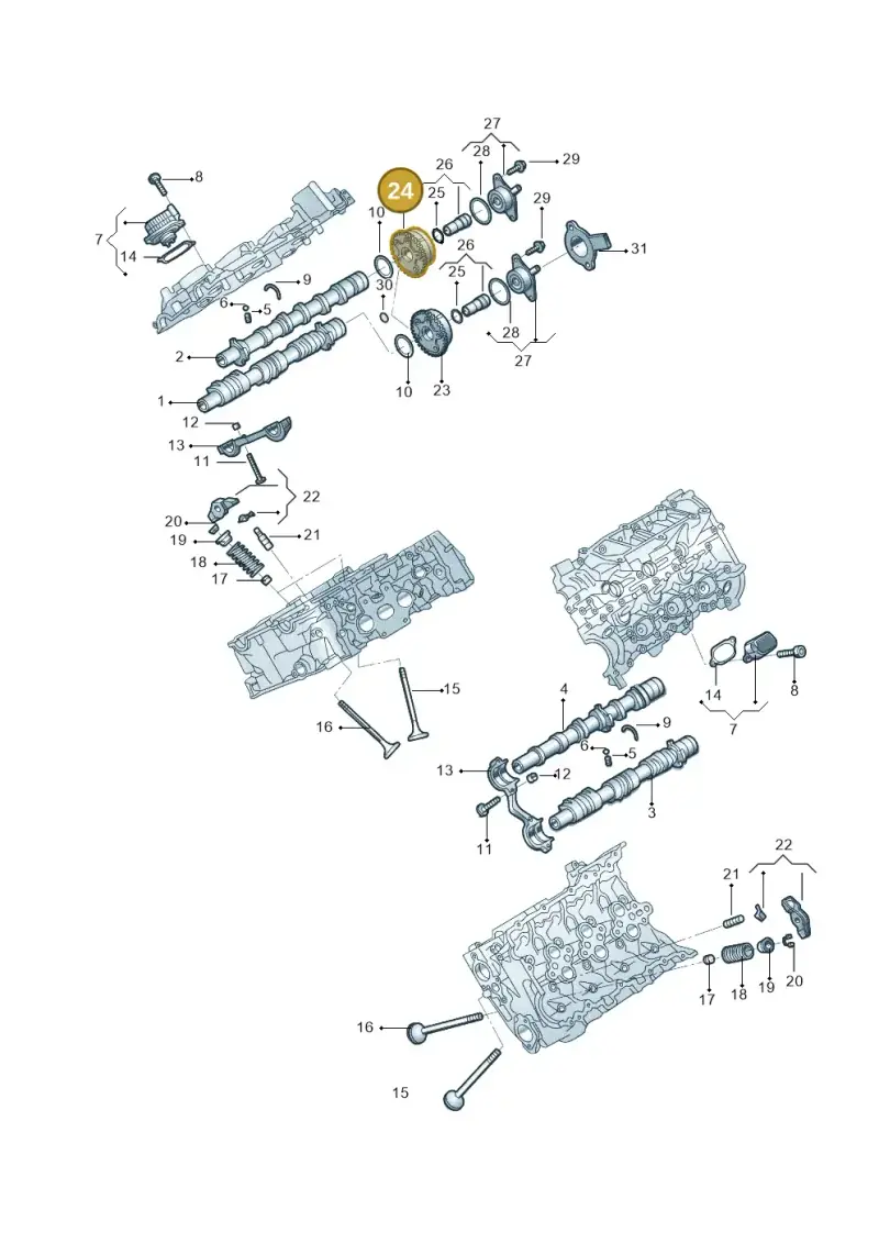 06M109088K — Audi A6 L 2.0 (2018-) diagram 577109018, position 24
