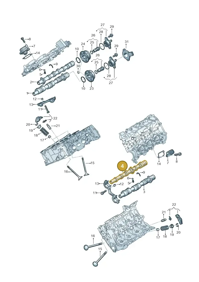 06M109102JD — Audi A5 Limousine (2024-2025) diagram 849109180, position 4