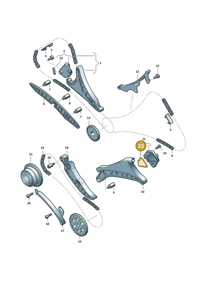 06M109139B — Audi A5 Limo 2.0 (2024-) diagram 849109351, position 23