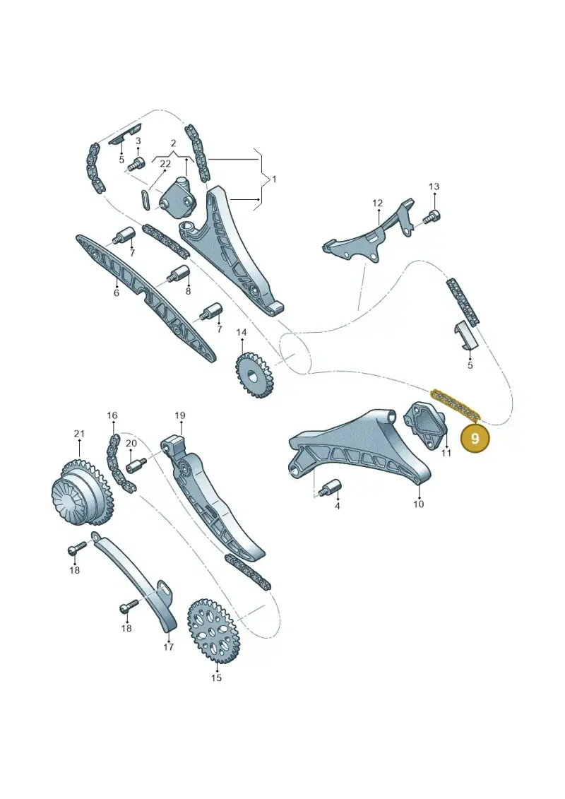 06M109229AC — Audi Q8 Quattro 3,0 (2018-) diagram 849109350, position 9