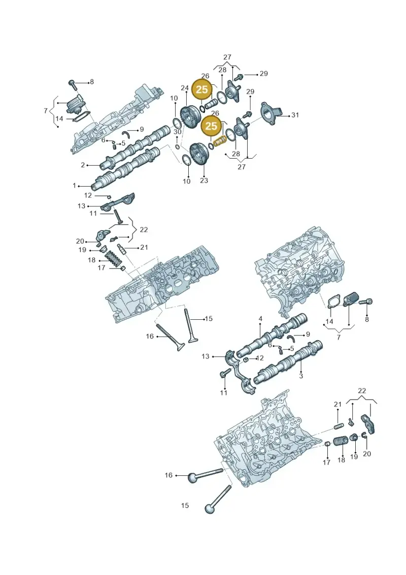 06M109235 — Audi A6 L 2.0 (2018-) diagram 577109018, position 25