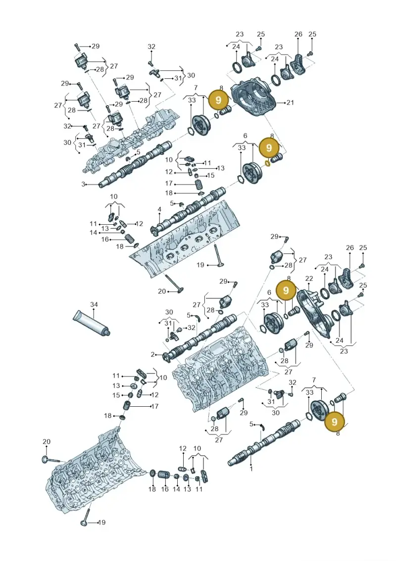 06M109235 — Audi RS6 Avant (2019-) diagram 819109050, position 9