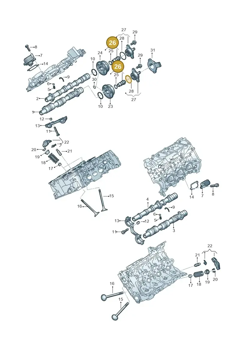 06M109257AF — Audi Q8 Quattro 3,0 (2018-) diagram 849109180, position 26