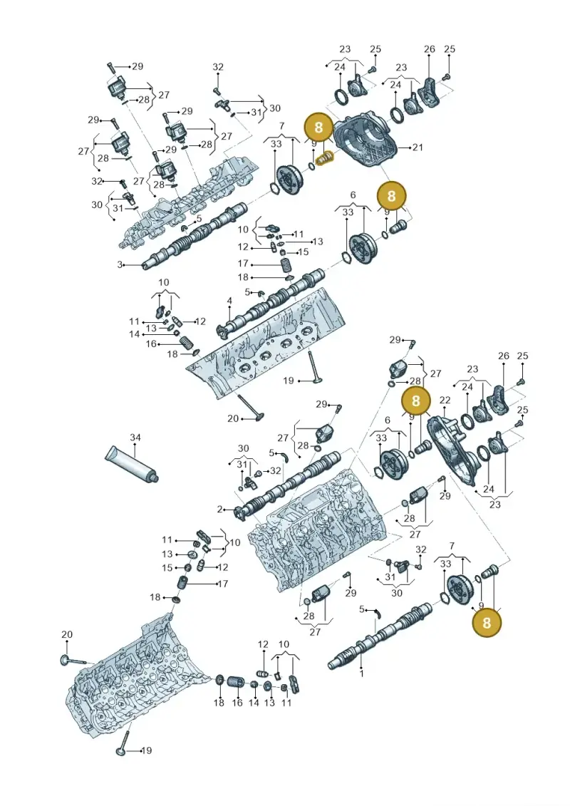 06M109257AF — Audi RS6 Avant (2019-) diagram 819109050, position 8