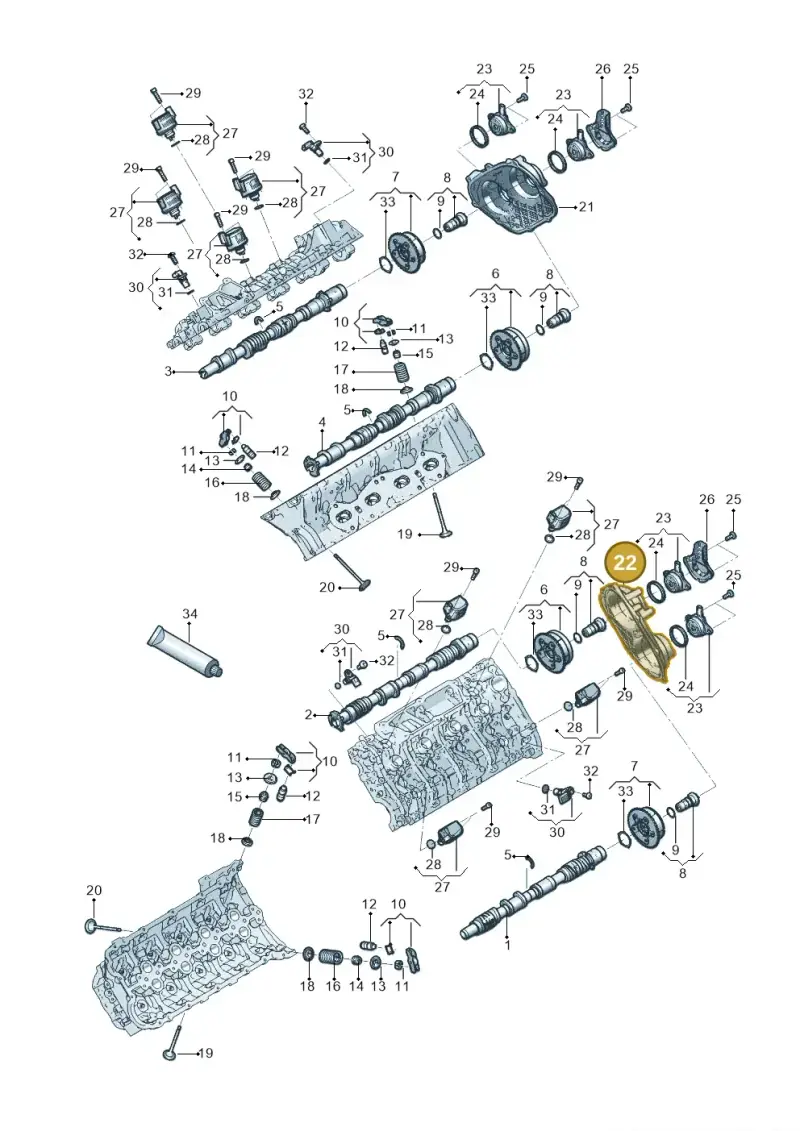 06M109285F — Audi RS6 Avant (2019-) diagram 819109050, position 22