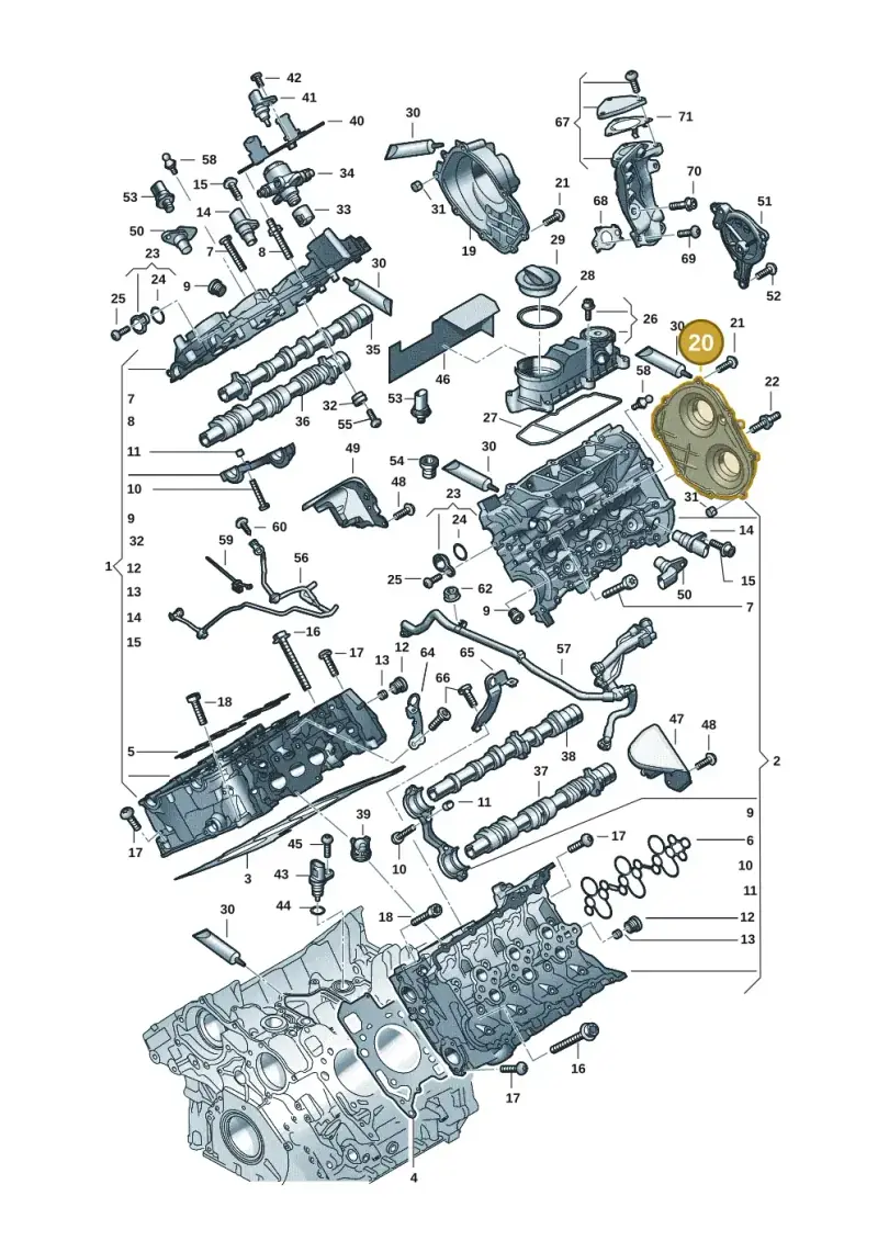 06M109285L — Audi A5 Limousine (2024-2025) diagram 849103330, position 20