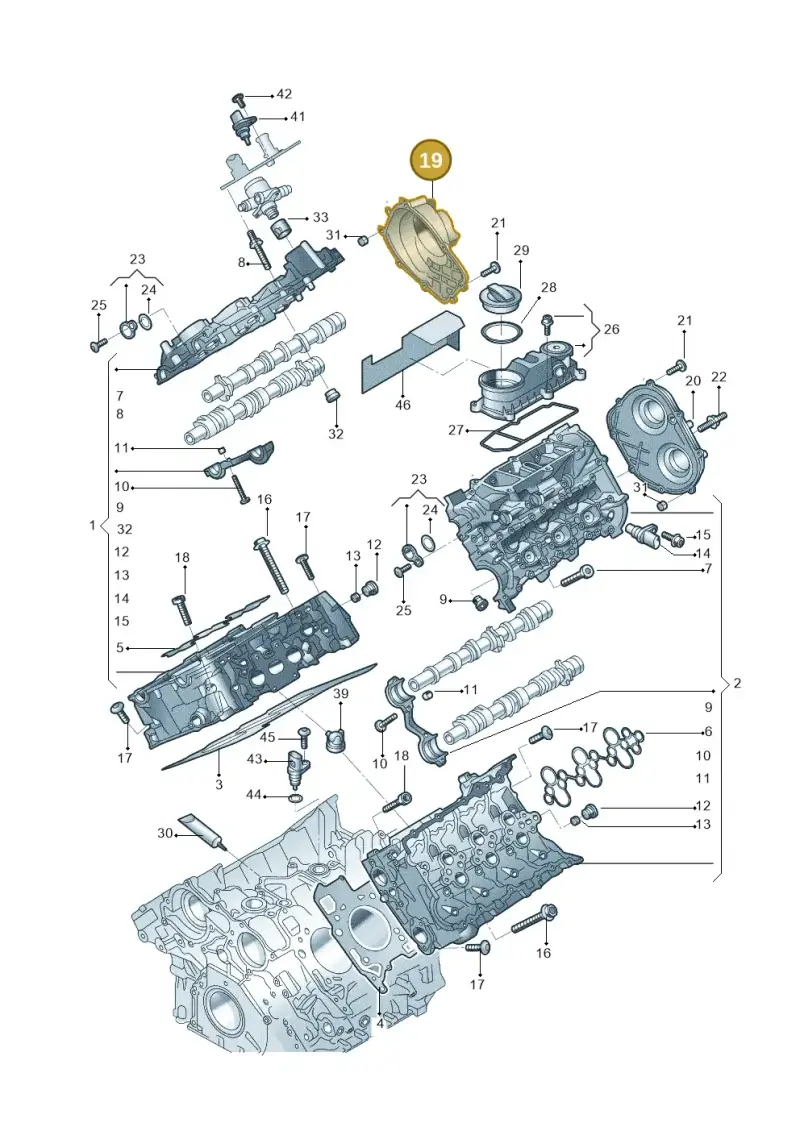 06M109286F — Audi A6 L 2.0 (2018-) diagram 577103033, position 19