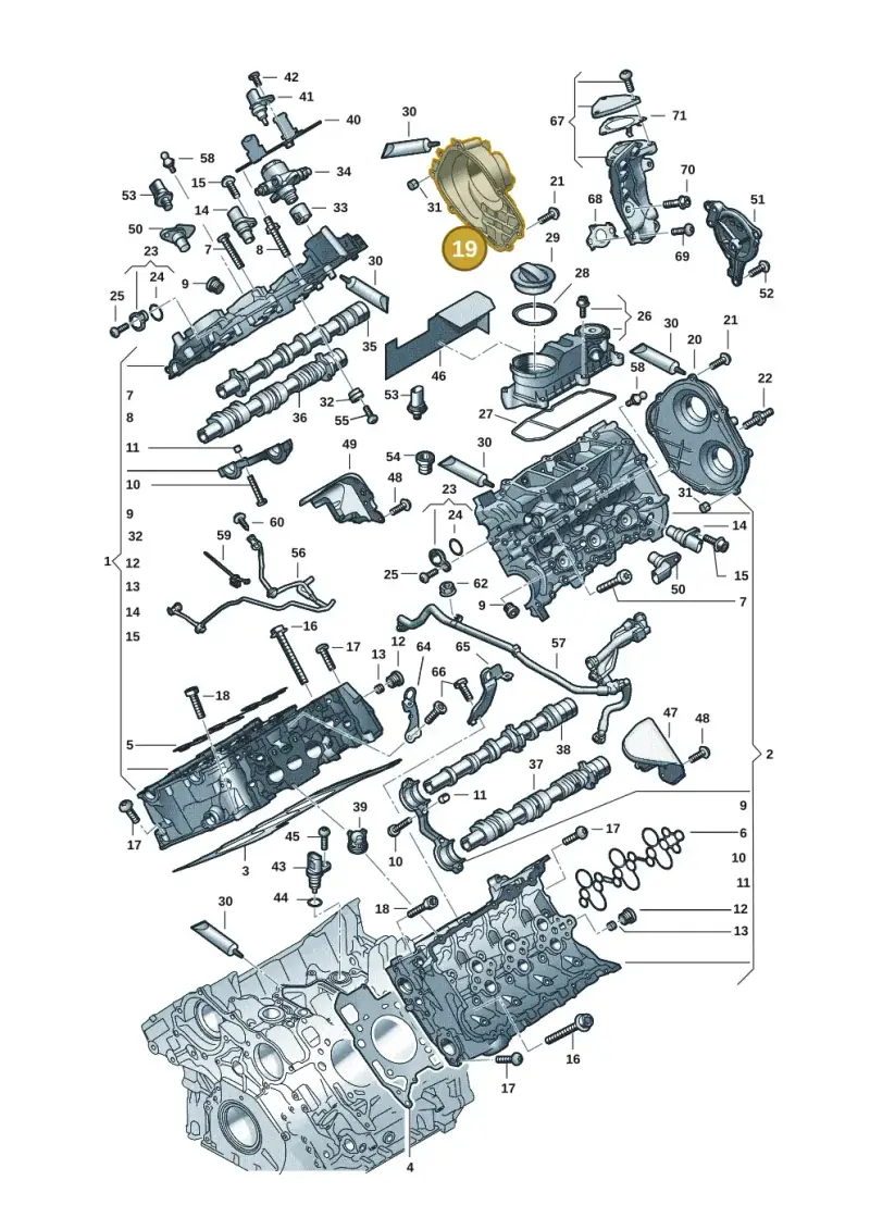 06M109286L — Audi A5 Limousine (2024-2025) diagram 849103330, position 19