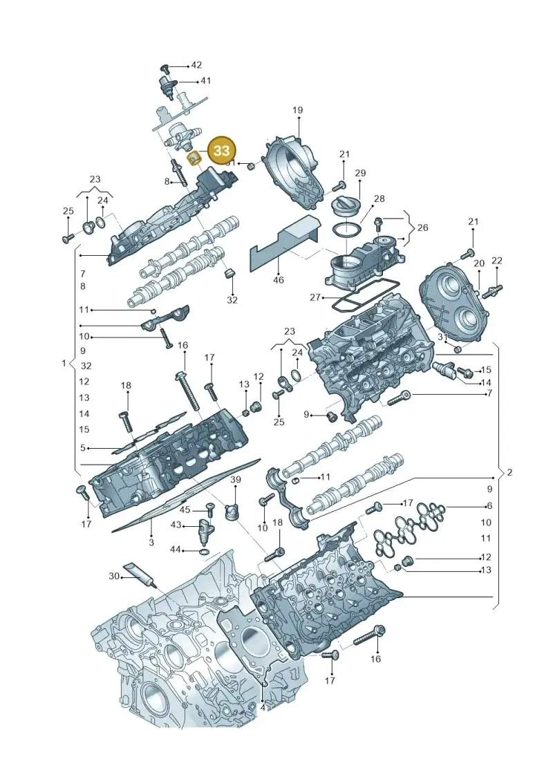 06M109311B — Audi A6 L 2.0 (2018-) diagram 577103033, position 33