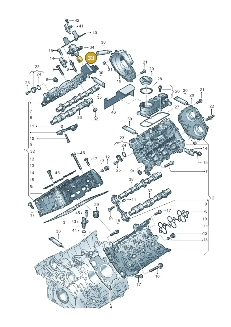 06M109311B — Audi A6 2.0 (2018-) diagram 849103330, position 33