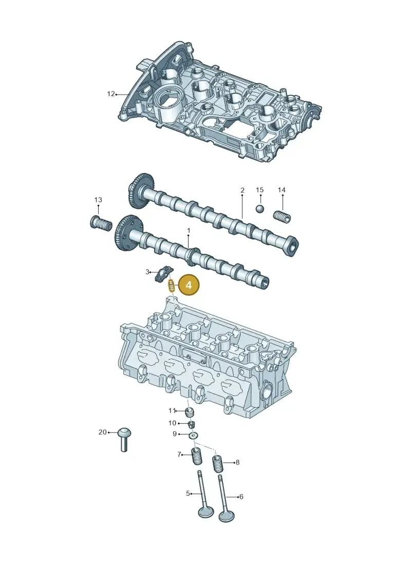 06M109423A — Audi A3 Sportback (2019-2021) diagram 849109090, position 4