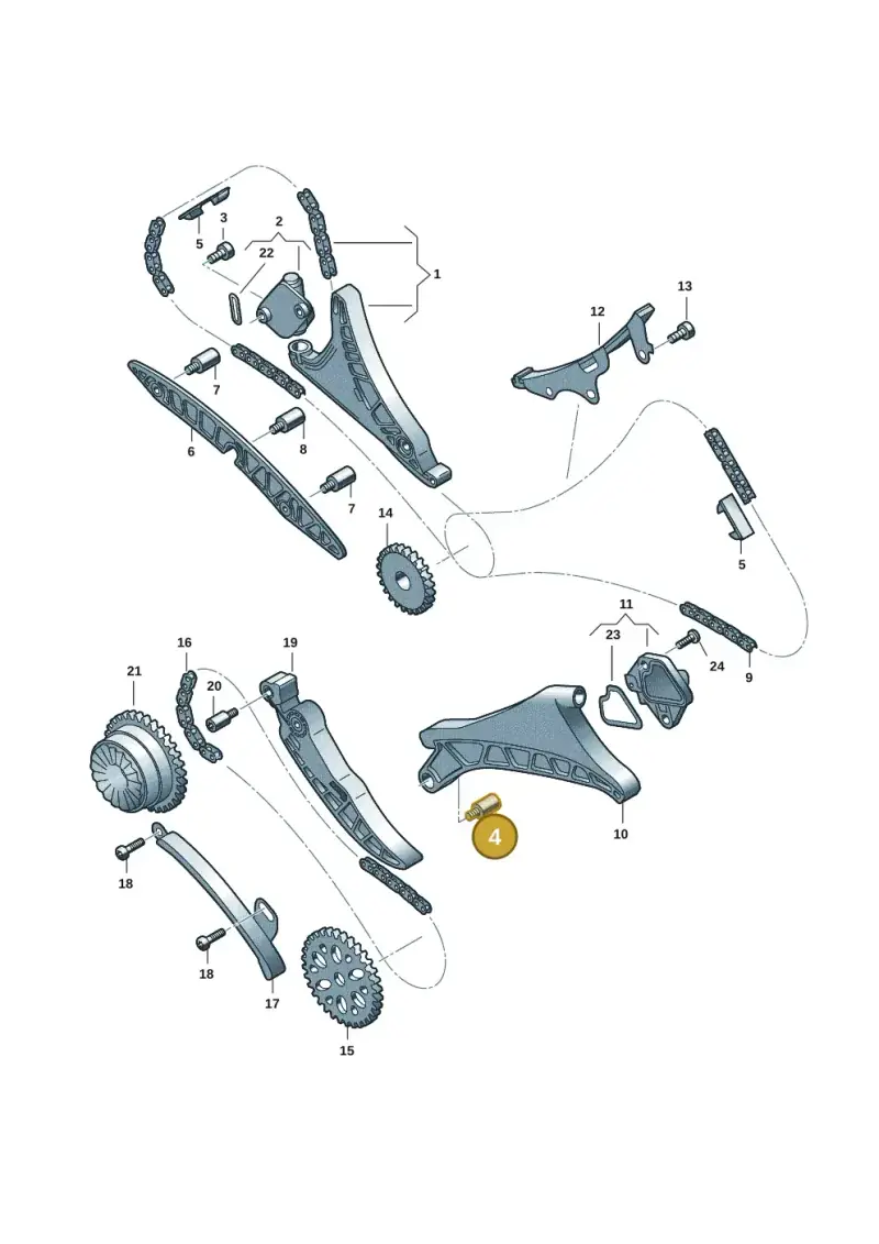 06M109426E — Audi A5 Limo 2.0 (2024-) diagram 849109351, position 4