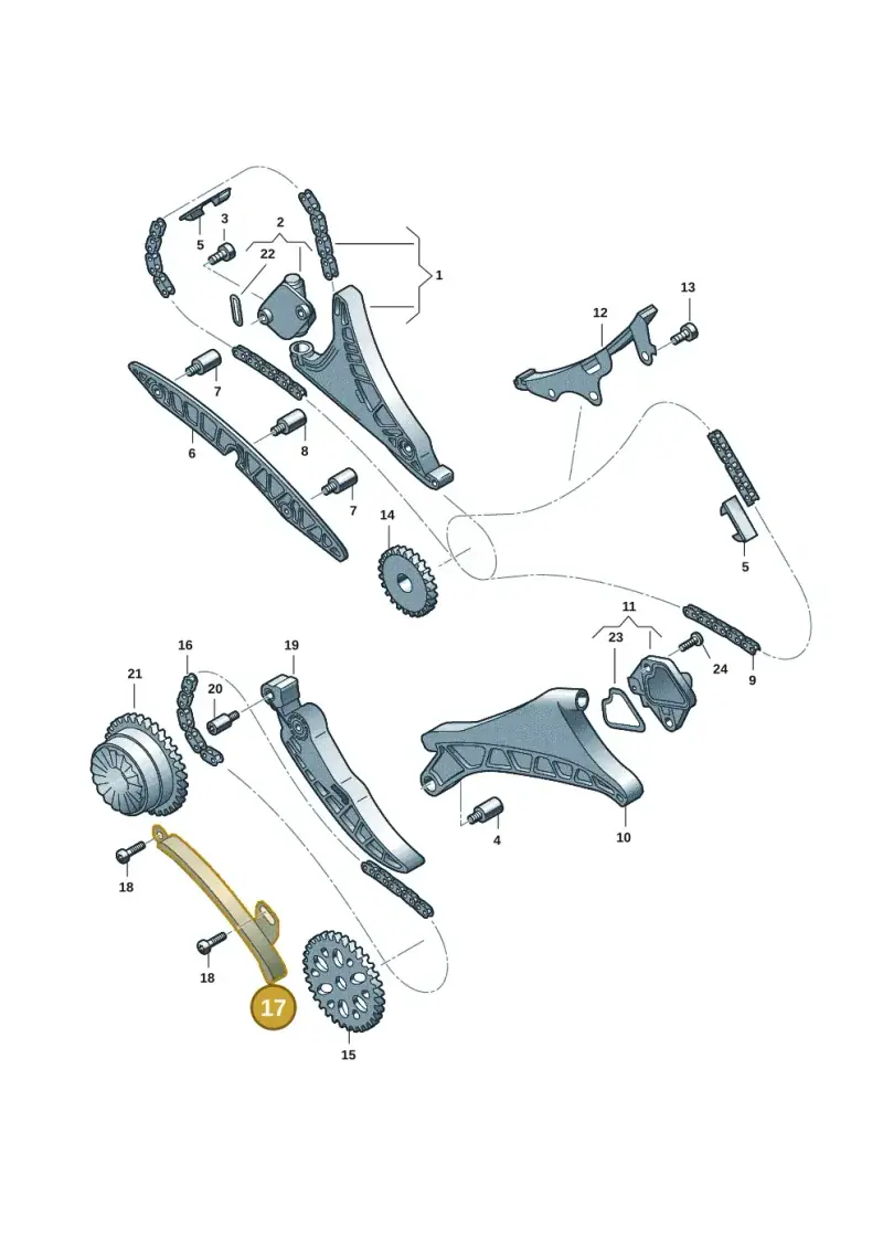 06M109469K — Audi A5 Limo 2.0 (2024-) diagram 849109351, position 17