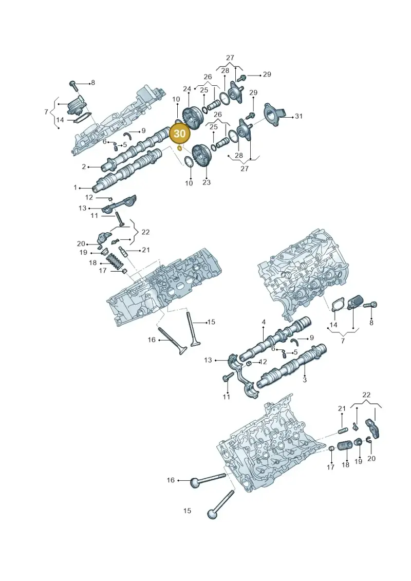 06M109493D — Audi A6 L 2.0 (2018-) diagram 577109018, position 30